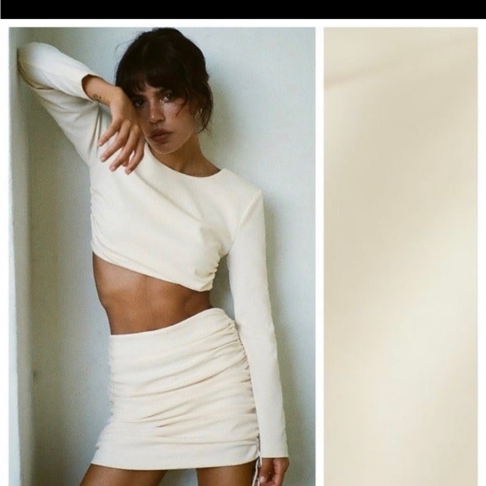 Zara two piece Ivory set NWT size medium